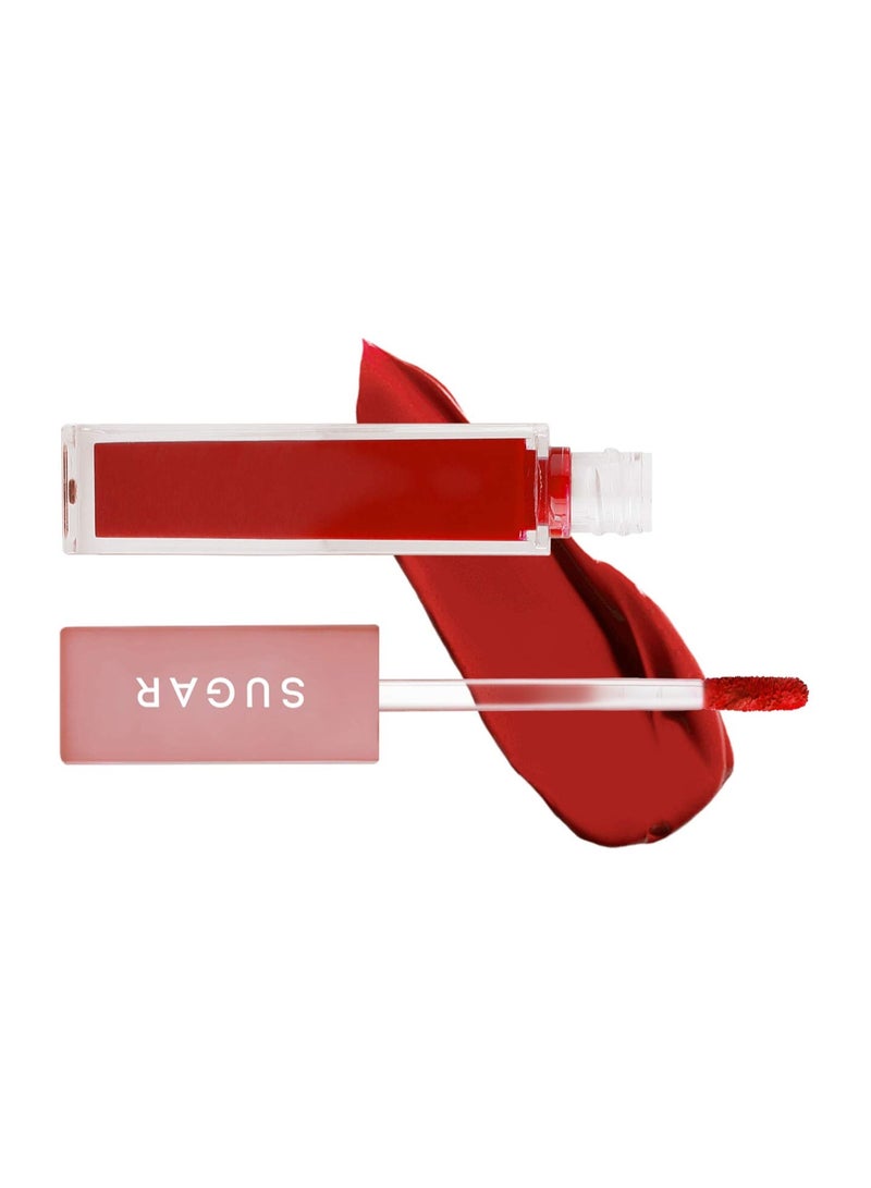 SUGAR Cosmetics Mettle Matte Liquid Lipstick For Women | Highly Pigmented | Transferproof & Long Lasting |7Ml - 04 Sirius (Cherry Red) - Image 3
